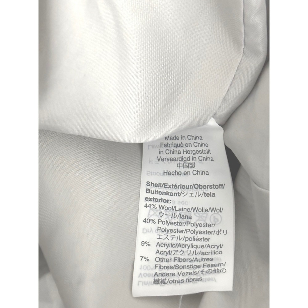 Clean Girl Wool Blend Coat Size 2 Light Grey Stand Collar Chic Winter Jacket - Picture 7 of 13